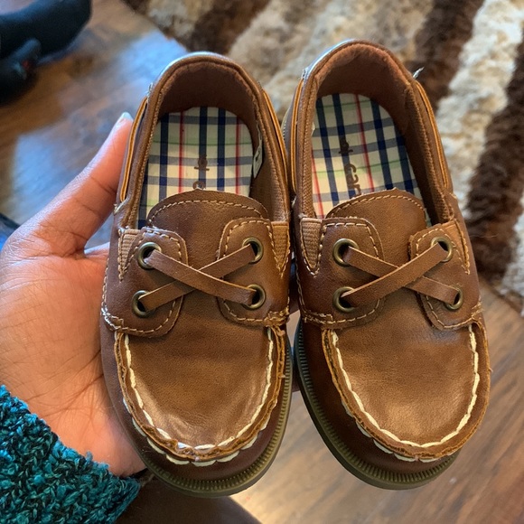 Carter's Baby/ Toddler Boy Brown Sperry-like Dress Shoes (Size 6M) - Picture 3 of 5